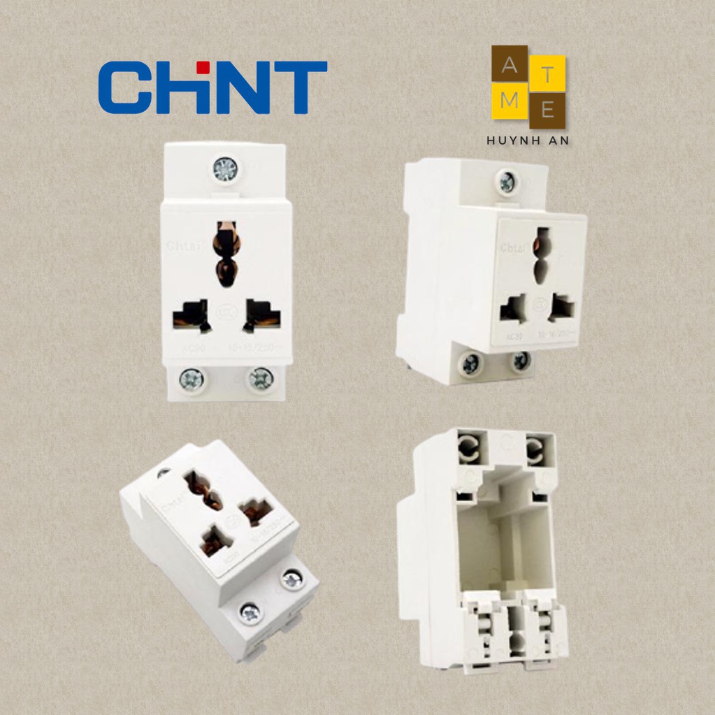 Ổ cắm 3 chấu cài thanh DIN Rail tủ điện, AC30-124 - Hãng CHINT