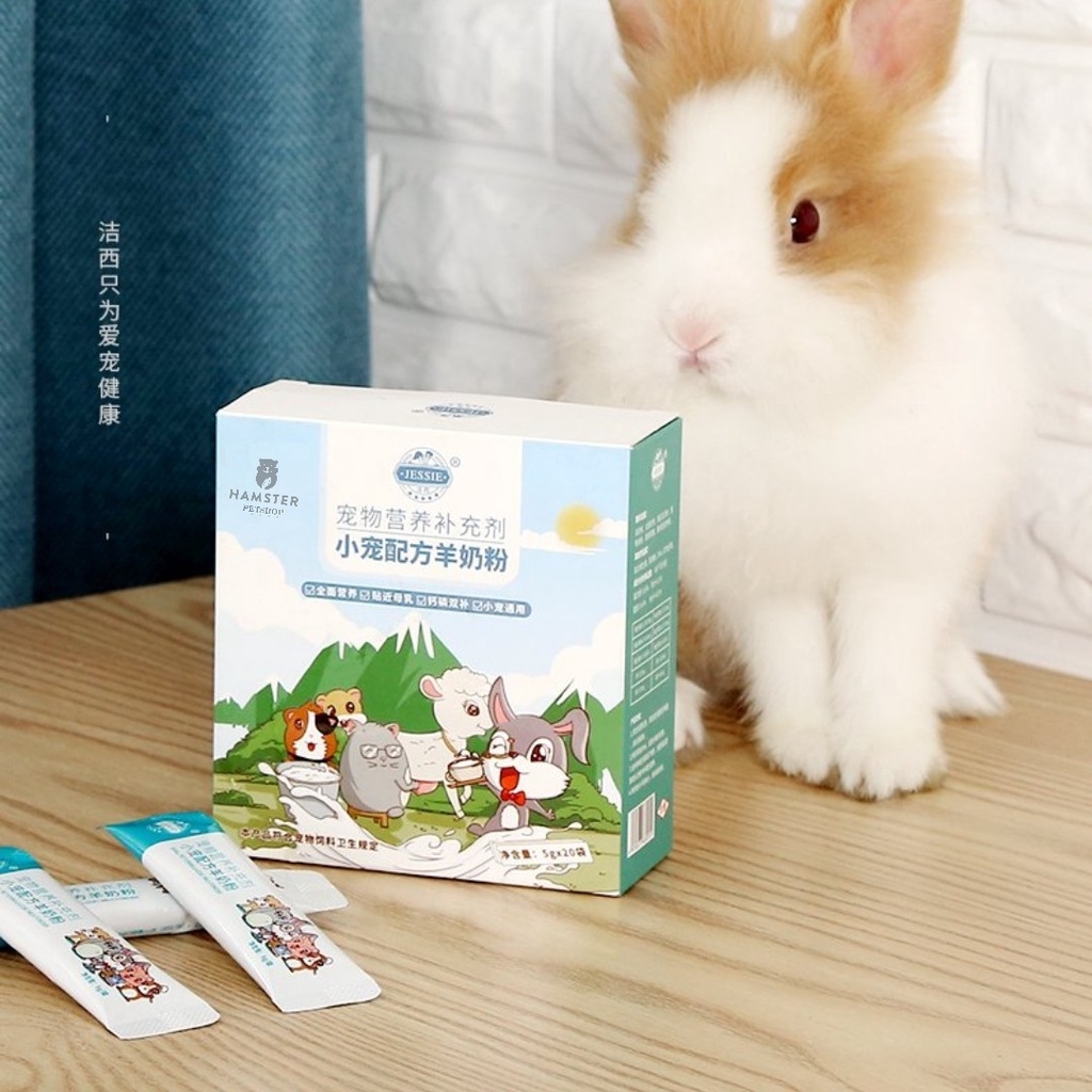 Bột sữa dê Jessie (1 gói 5gr) dành cho hamster/thỏ/bọ/sóc/nhím