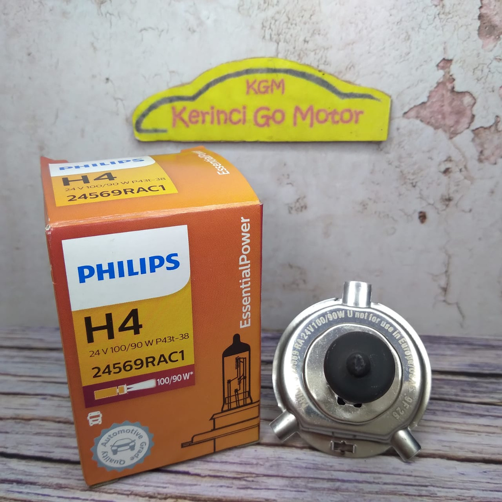 Bóng Đèn Pha Halogen Philips H4 24v 100 / 90w 24569rac1 H4