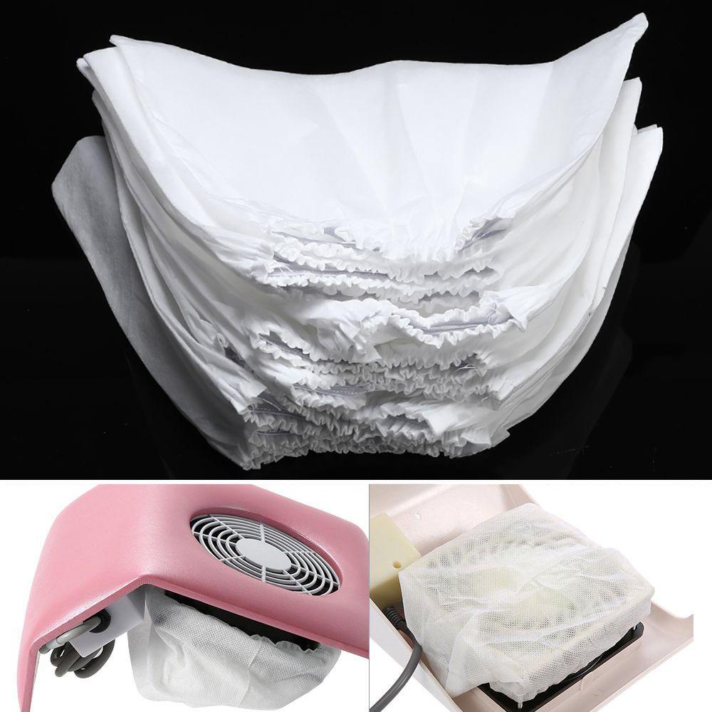 USNOW Túi Hút Bụi Làm Móng Tay Màu Trắng Bằng Vải Không Dệt Co Giãn Tiện Dụng