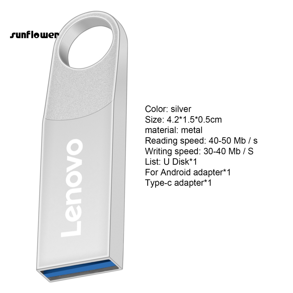 Ổ đĩa USB LENOVO 512GB 1TB 2TB bằng kim loại chất lượng cao