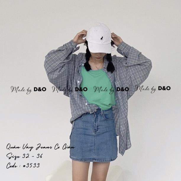 12.12 Xả - Chân Váy Jeans Có Quần Đùi Trong - Quần Váy Jeans Đại Phom To CO GIÃN MẠNH Lai Cuốn Y88 ' 2021 . ᴬ