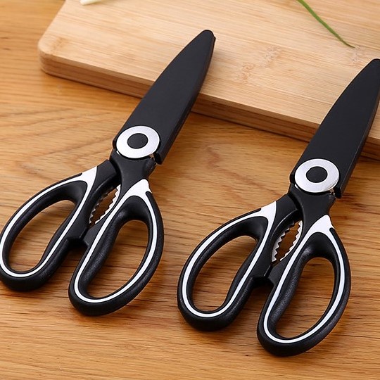 Kéo Làm Bếp Thép Không Gỉ Đa Năng Có Nắp Đậy