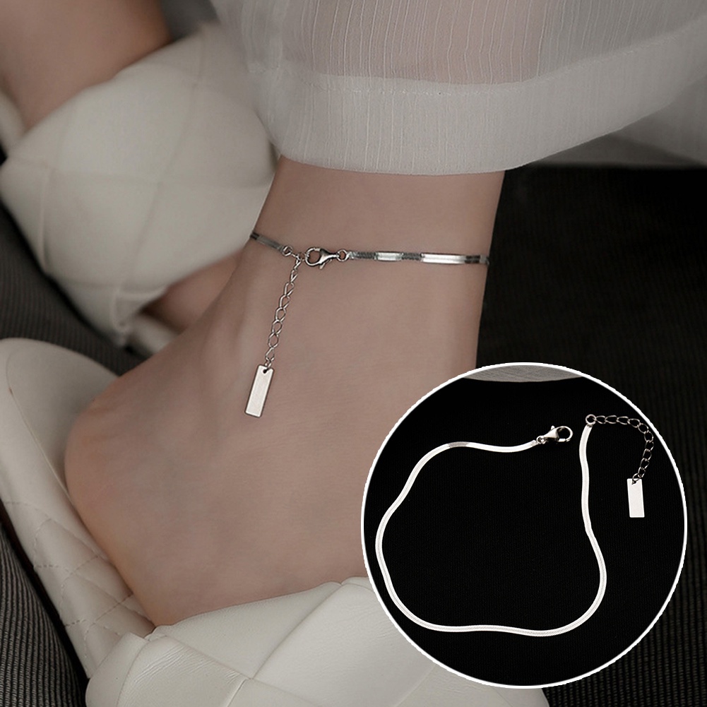 Lắc Chân Mạ Bạc Hình Con Rắn Thời Trang Cho Nam Nữ