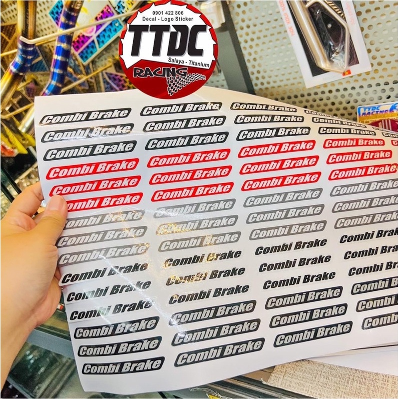 [ 1 cặp ] Tem Decal Logo Combi Brake ✌