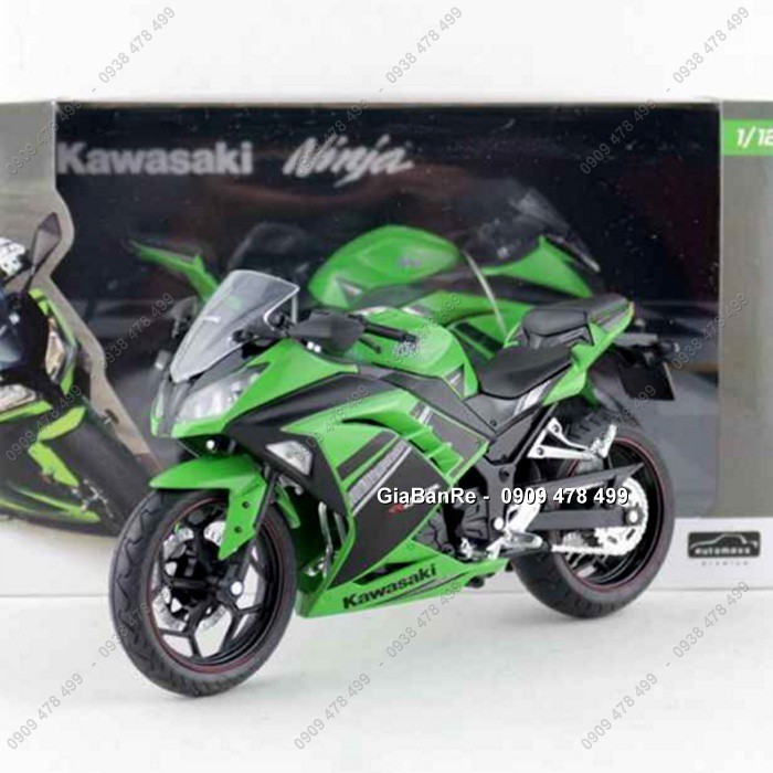 XE MÔ HÌNH TỈ LỆ 1:12 KAWASAKI NINJA 300 - JOYCITY - XANH LÁ - 8690.4