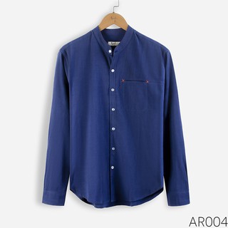 Áo Sơ Mi Dài Tay Cổ Tàu Hàn Quốc ROUGH Chất Linen Mềm, Mát