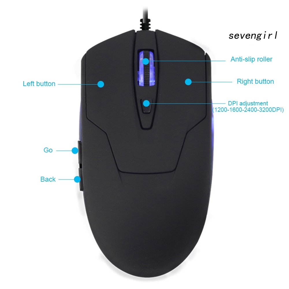 Chuột Chơi Game Có Dây Sev-6 Nút Bấm Chuyên Nghiệp | BigBuy360 - bigbuy360.vn