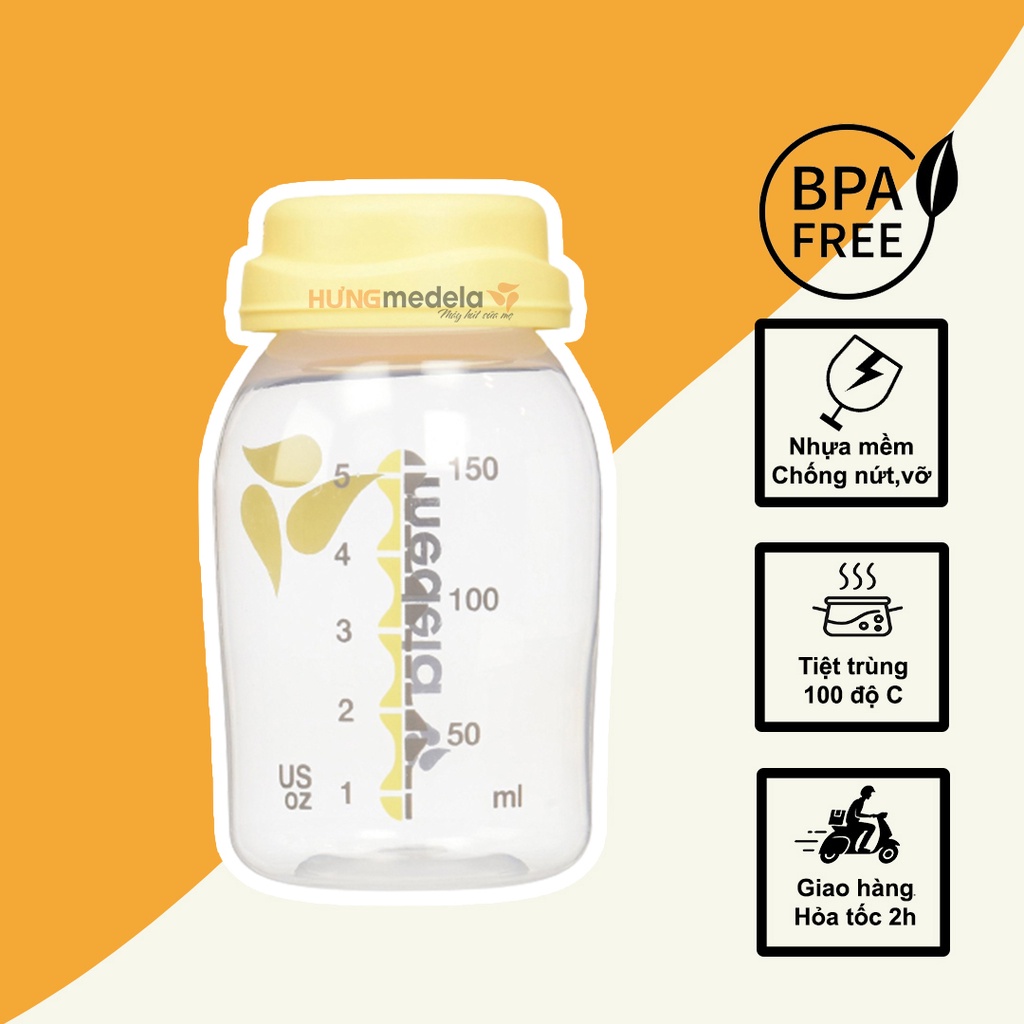 Bình trữ sữa 150 ml mẫu mới 2023