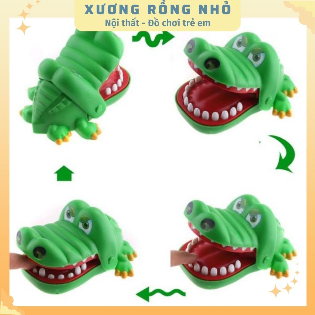 Cá sấu cắn tay loại to cho bé - đồ chơi khám râng cá sấu giải trí vui nhộn - Xương Rồng Nhỏ