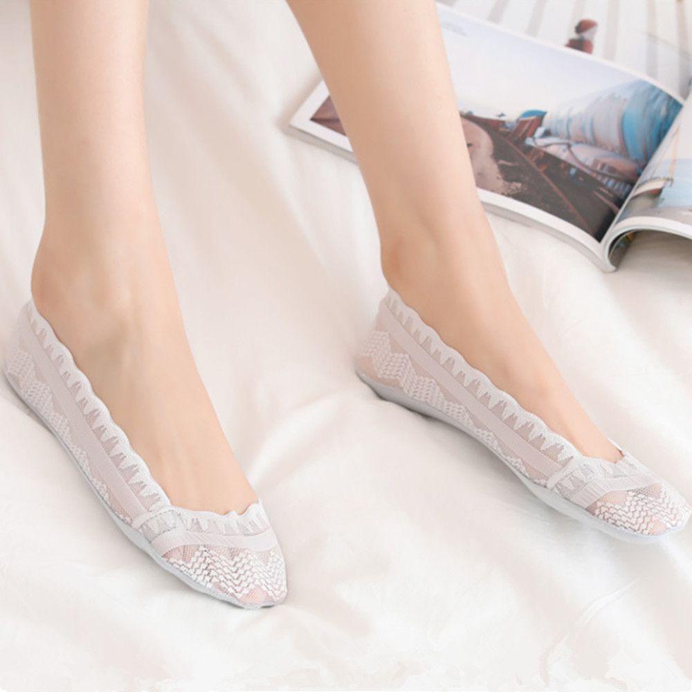 Vớ Thuyền Chất Liệu Cotton Mỏng Phối Ren Thời Trang Mùa Hè Cho Nữ