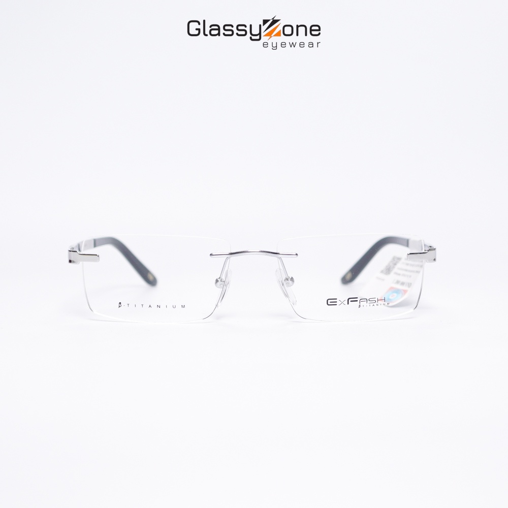 Gọng kính cận, Mắt kính giả cận kim loại Form chữ nhật Nam Nữ Exfash 31274- GlassyZone