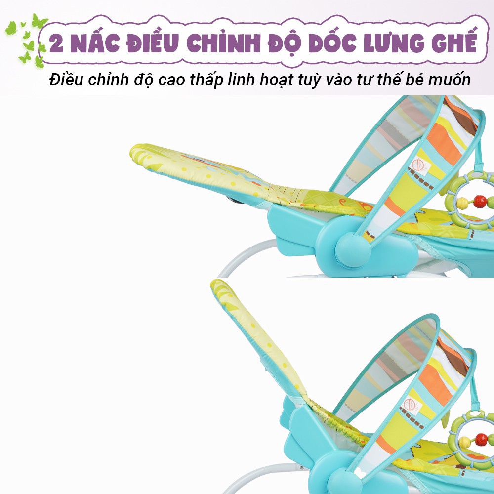 Ghế rung cho bé  𝑭𝒓𝒆𝒆𝒔𝒉𝒊𝒑  Ghế rung nằm chơi có nhạc Mastela chính hãng có bảo hành