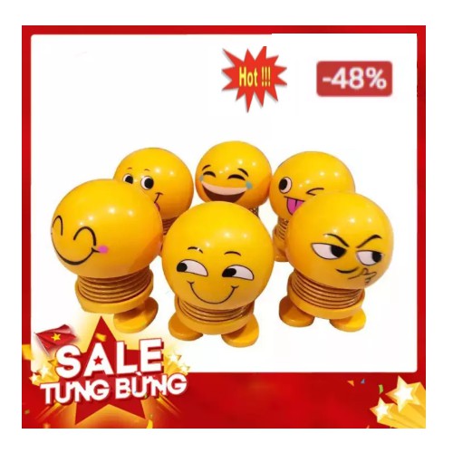 Thú nhún Emoji lò xo lắc đầu chuyên Trang trí xe ô tô, bàn làm việc,Giảm stress hiệu quả cho mọi người