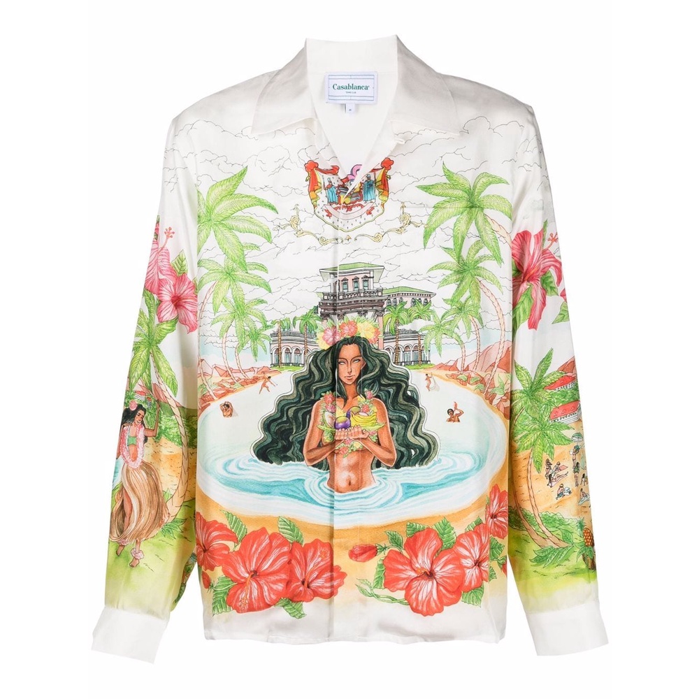 Áo sơ mi Casablanca floral print shirt ss21