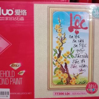 Tranh đính đá Lộc 77306 (chưa đính)
