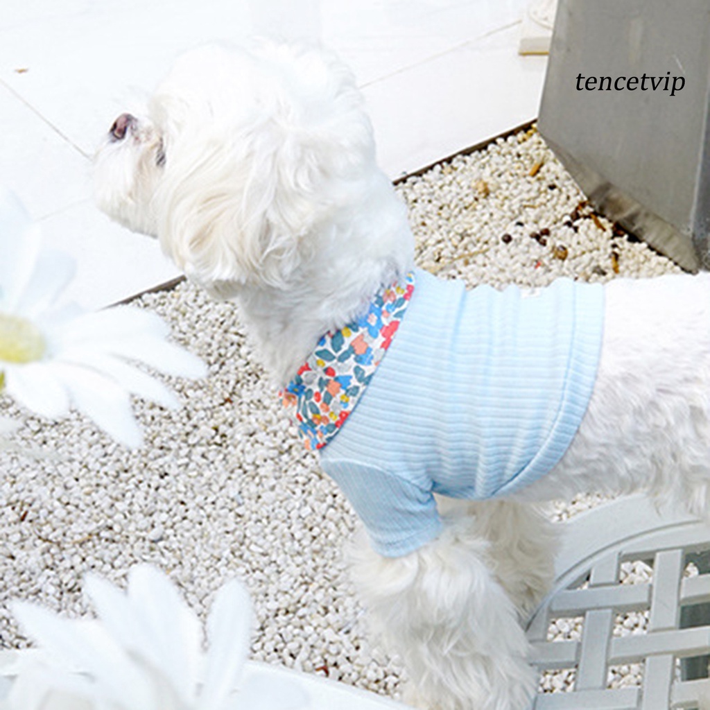 Áo không tay cổ bẻ chất liệu cotton dành cho cún cưng