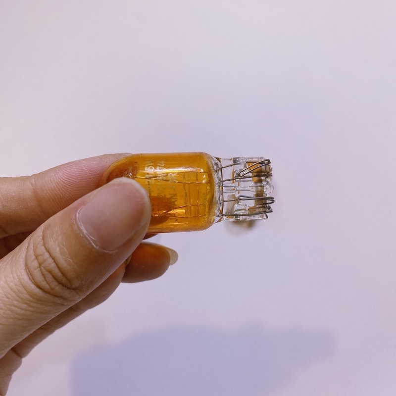 Cặp bóng đèn xi nhan cho xe SH VIỆT chân dẹp, bóng thuỷ tinh Halogen dây tóc 12V ánh sáng vàng & cam