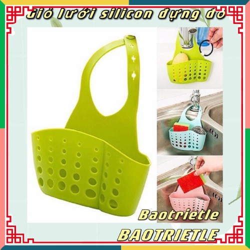 Giỏ Lưới Silicon Đựng Đồ Treo Bồn Rửa Chén Bát, Nhà Tắm (Màu Ngẫu Nhiên) | BigBuy360 - bigbuy360.vn
