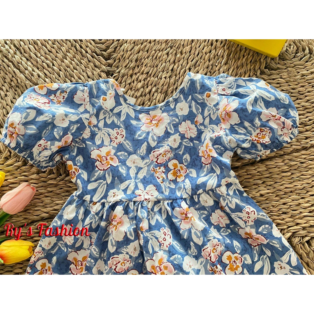 Váy hoa bé gái cotton A01