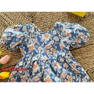 Váy hoa bé gái cotton A01