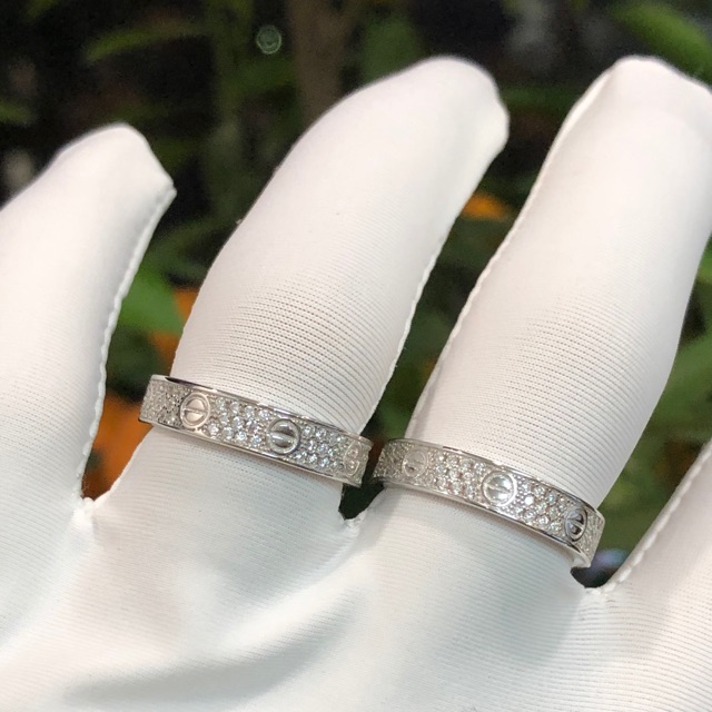 Nhẫn đôi carter nạm đá xi kim cao cấp-Có bán lẻ chiếc