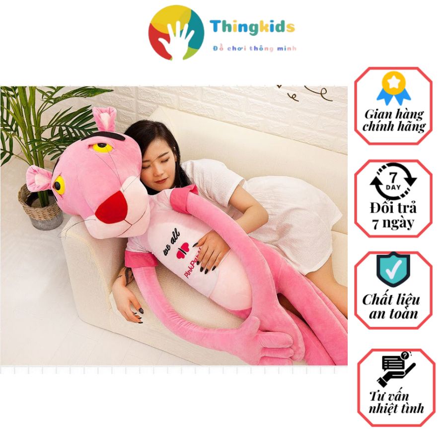 Gấu bông báo Hồng Pink Panther đáng yêu size 60cm size 80cm size 60cm - 80cm- 1mét - 1m3 - 1m6- 1m8 - Thingkids