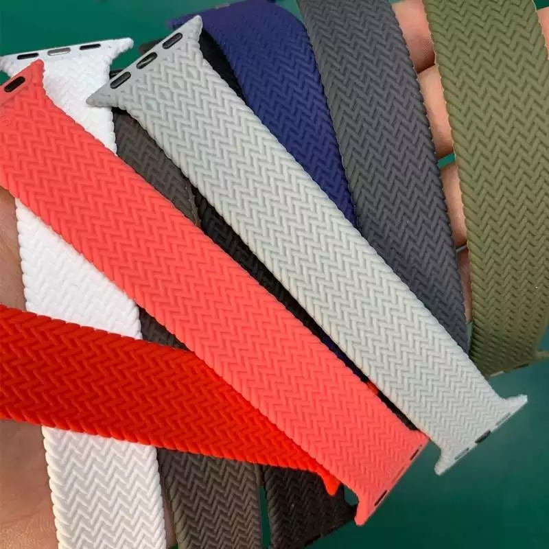 Dây đeo đơn dạng bện mềm mại co giãn cho đồng hồ thông minh for iWatch 45mm 4 1mm 44mm 40mm 38mm 42mm 3 4 5 SE 6 7