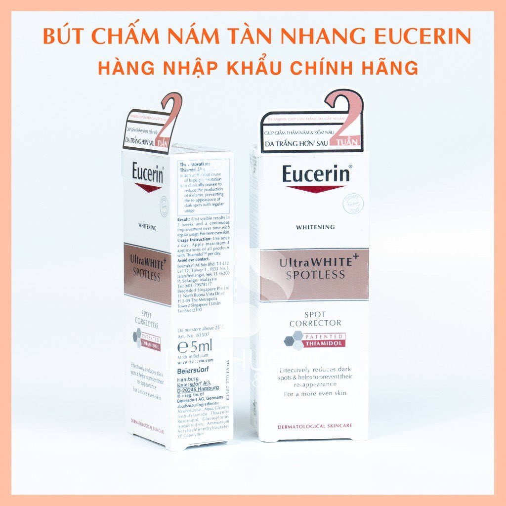 ✅[CHÍNH HÃNG] Eucerin UltraWhite+ Spotless Spot: Bút Chấm Mờ Đốm Nâu, Nám, Tàn Nhang 5ml