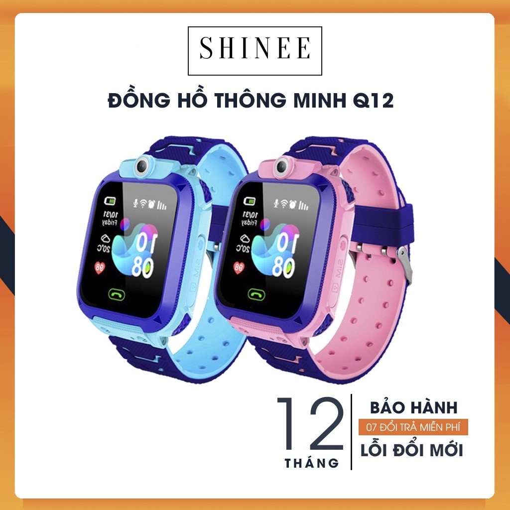 Đồng hồ trẻ em Q12 - Có định vị và camera - Lắp được sim - Có mic thoại nghe gọi