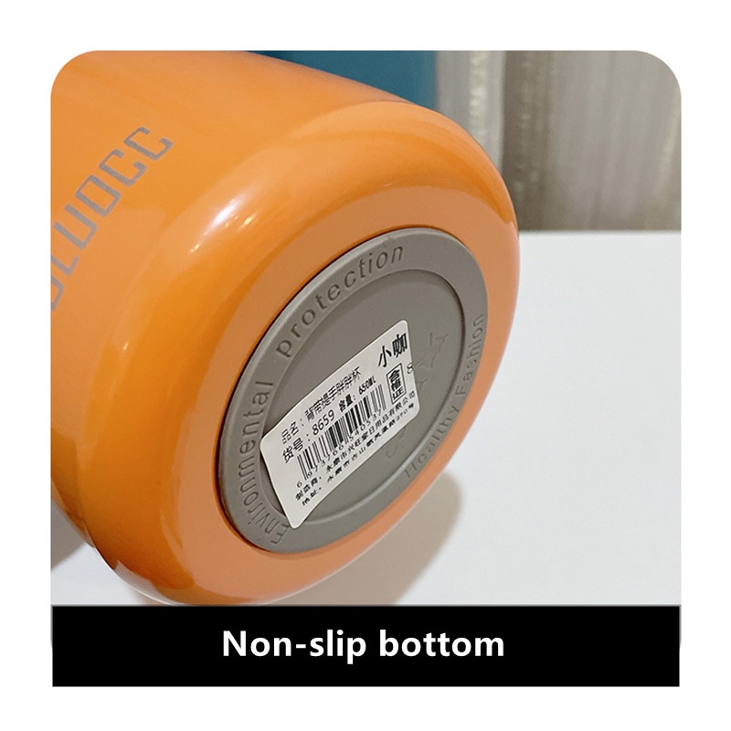 Bình Nước Giữ Nhiệt Bằng ThépKhông  Gỉ Hai Lớp 304, Bụng Bự Dung Tích 650Ml Đi kèm với nhãn dán 3D dễ thương