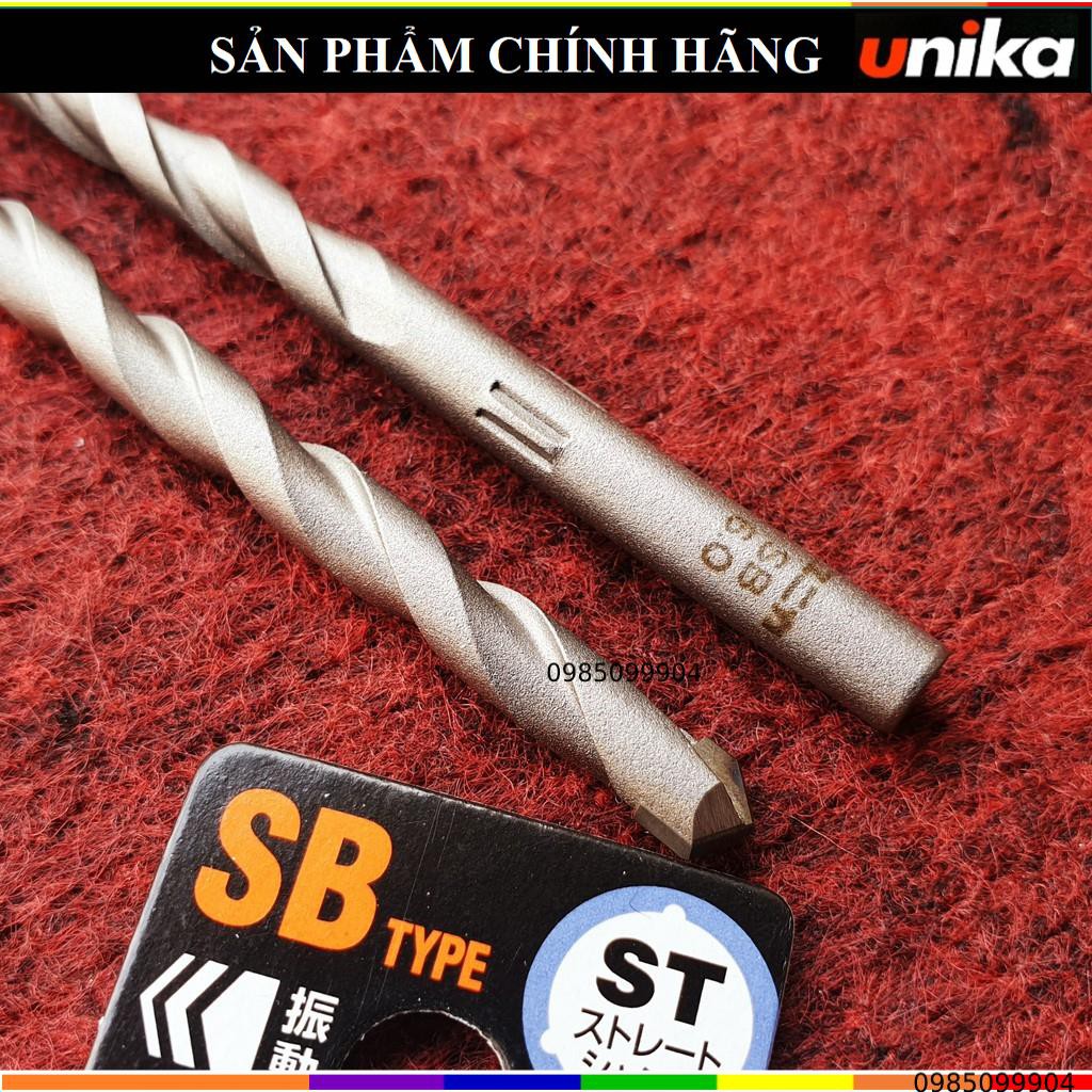 Mũi khoan đá Unika chân tròn mã SB dùng cho máy khoan động lực có khoan búa đầu kẹp