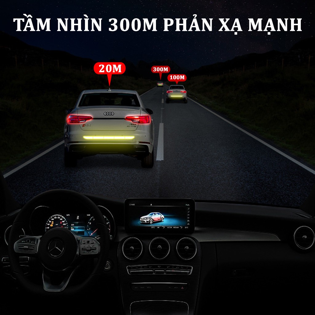 Miếng Dán Phản Quang Xe Ô Tô An Toàn Khi Lái Xe Ô Tô Bộ 5 Miếng Decal