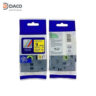 TZ2-621 Băng Nhãn In Tương Thích Cho Máy In Brother P-Touch  Chữ Đen Trên Nền Vàng 9mmx8m TZ2 621 ,TZE-621