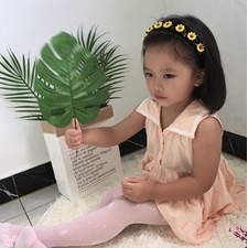 Bờm tóc tạo phồng đính hoạ tiết hoa phong cách Hàn Quốc dành cho bé gái.