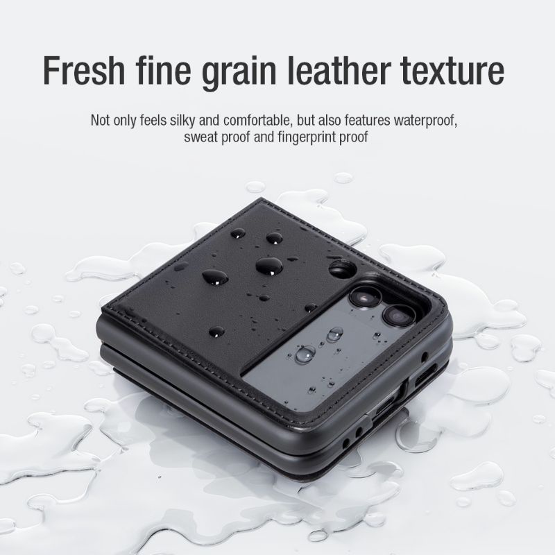 Ốp lưng da Samsung Z FLIP 4 / Z Flip 3 5G Nillkin Qin leather case（Vegan leather)
