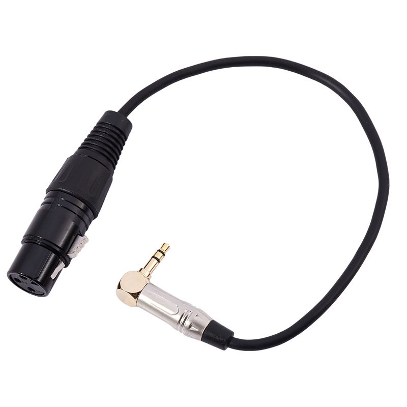 Dây Cáp Chuyển Đổi Âm Thanh 0.3m 90 Độ 3.5mm Trs Sang Xlr 3pin Chuyên Dụng Cho Đàn Guitar Điện