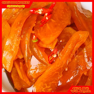 Đu Đủ Mắm Nguyên Miếng Chưa Trộn Đã Ngâm Nước cốt Mắm Thơm Ngon Hủ 500gr