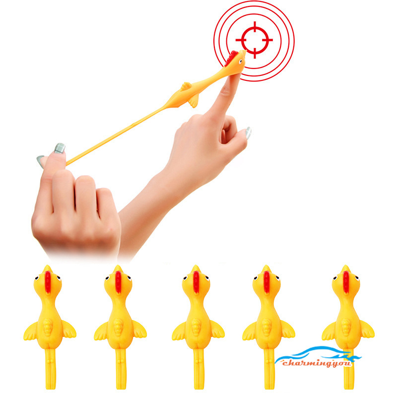 Gà bắn dính tường, gà bay dính tường đồ chơi giá rẻ, bắn gà cao su đồ chơi xả stress vui nhộn an toàn cho bé