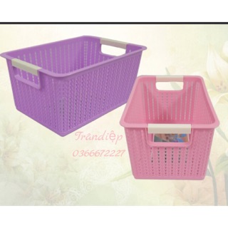 Rổ đan không nắp size Trung( size đại& nhỏ khách ib shop gửi link)