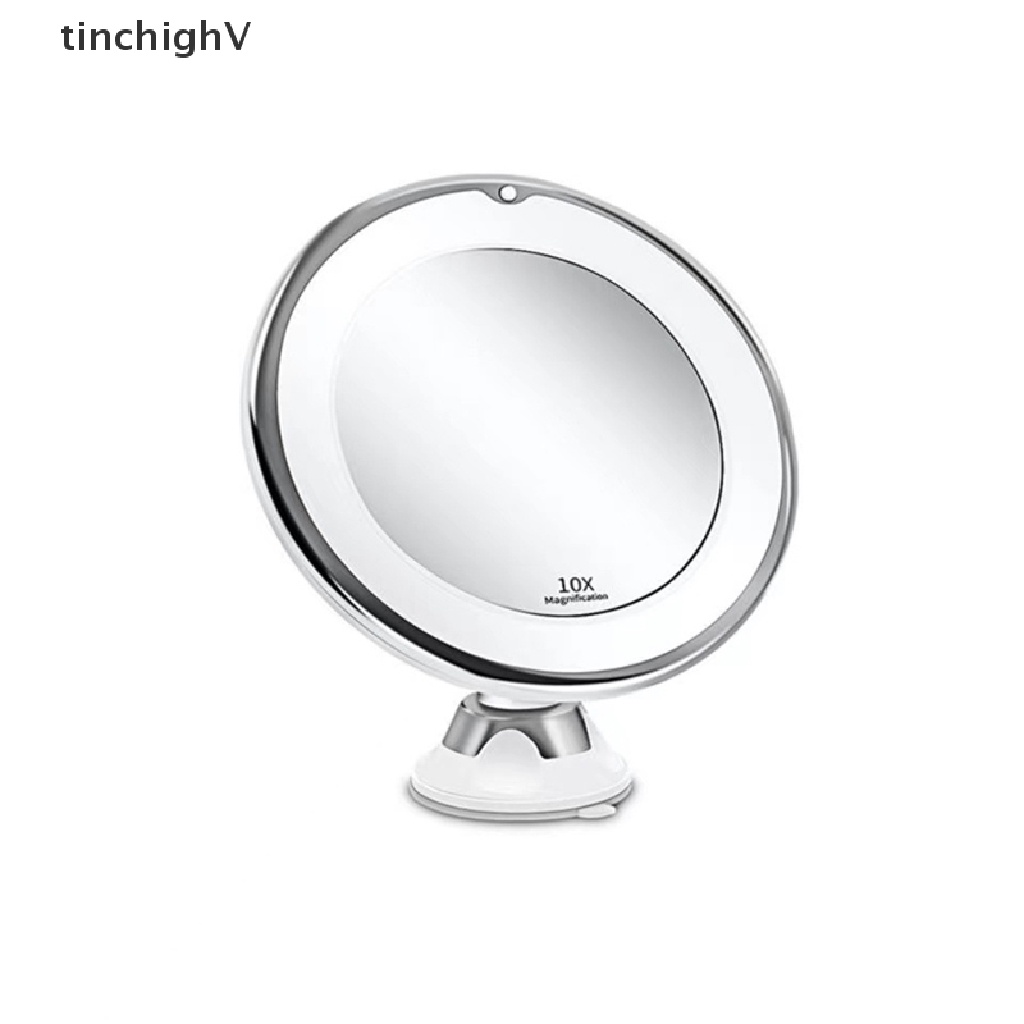 Gương Trang Điểm Phóng Đại 10X Có Đèn LED Cảm Ứng Tiện Dụng