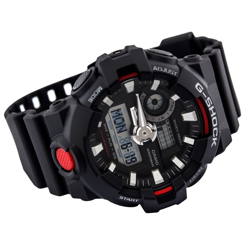 [Mã FARSBR243 giảm 15% đơn 249K] Đồng hồ nam dây nhựa Casio G-Shock chính hãng Anh Khuê GA-700-1ADR