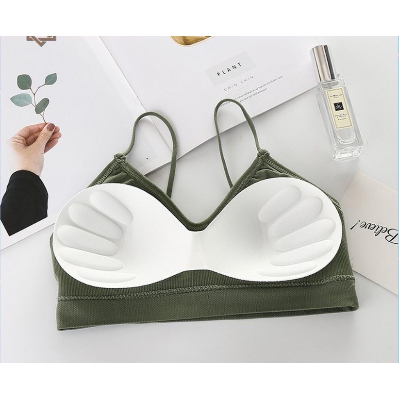 Áo lót nữ hở lưng chữ U kiểu 2 dây freesize 37-60kg sexy cotton có mút đệm mỏng BRA01
