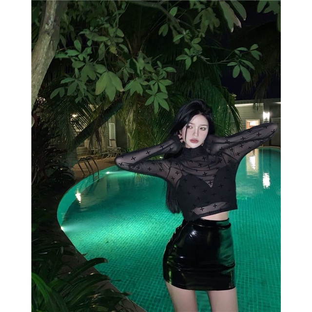 Áo thun tee hoạ tiết thánh giá chữ thập + áo lưới chữ thập Ulzzang siêu chất ❤️