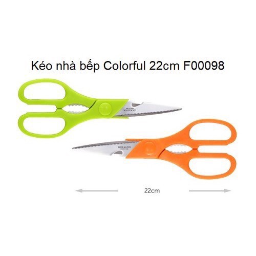 Kéo nhà bếp Lock&Lock 22cm F00098 - Màu cam/ màu xanh lá