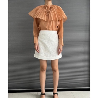 Chân váy chữ a họa tiết ren hoa nữ at moda de lita