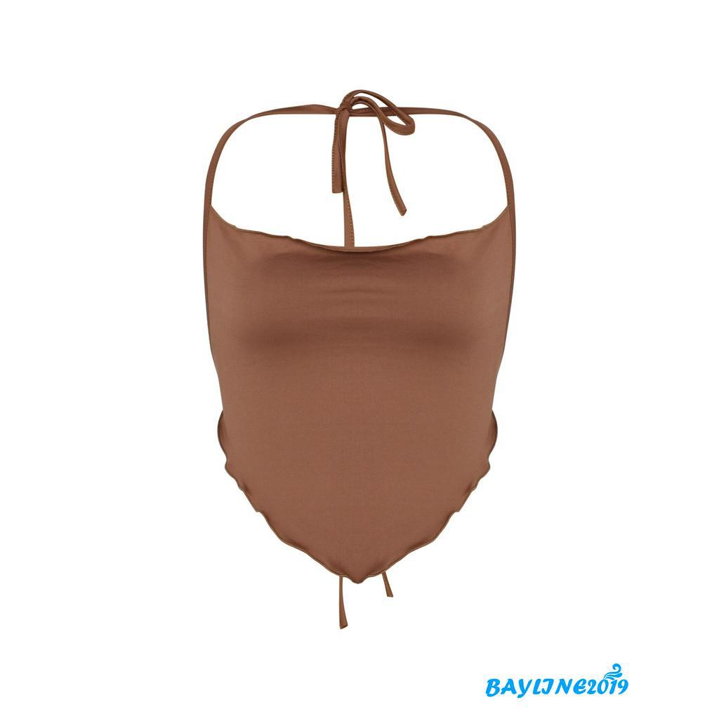 Áo hai dây dáng ngắn/ Chân váy chữ A gợi cảm cho nữ