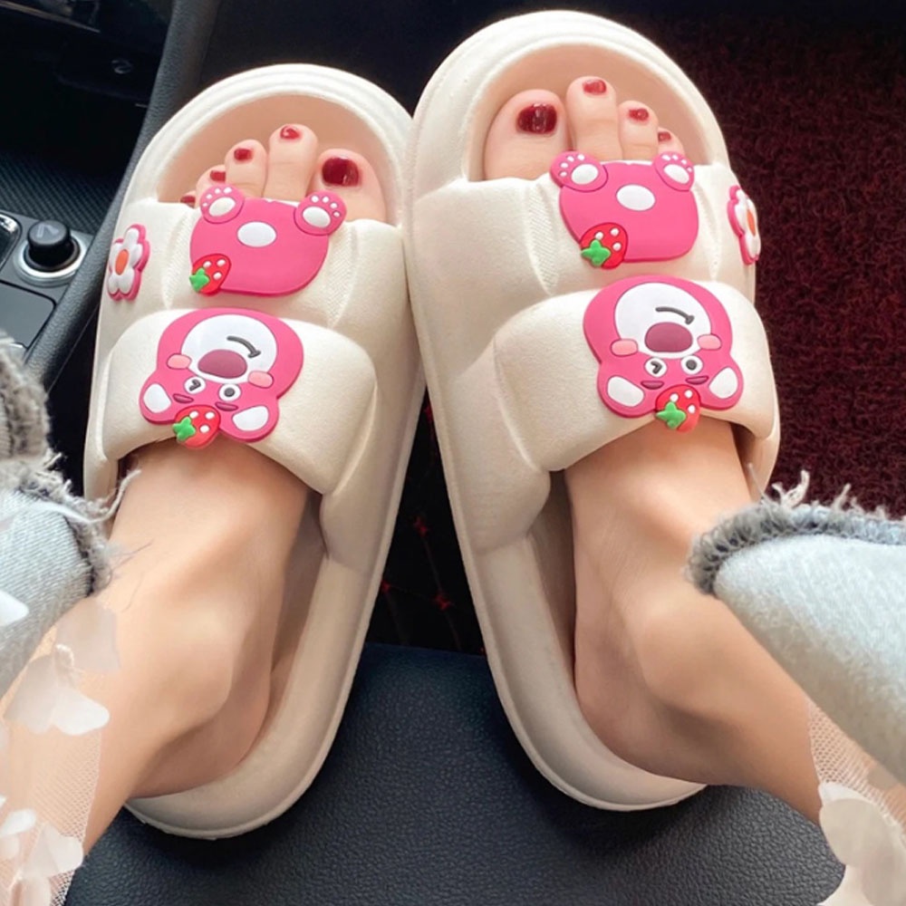 Dép bánh mì quai ngang hình Gấu chất liệu xốp siêu bền, đi chơi đi biển thoải mái, hàng Quảng Châu cao cấp