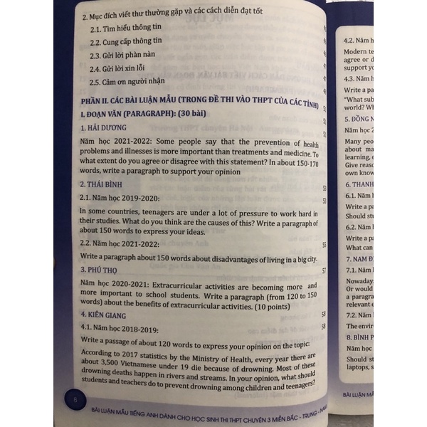 Sách - Bài luận mẫu Tiếng Anh dành cho học sinh thi trung học phổ thông chuyên 3 miền Bắc-Trung-Nam