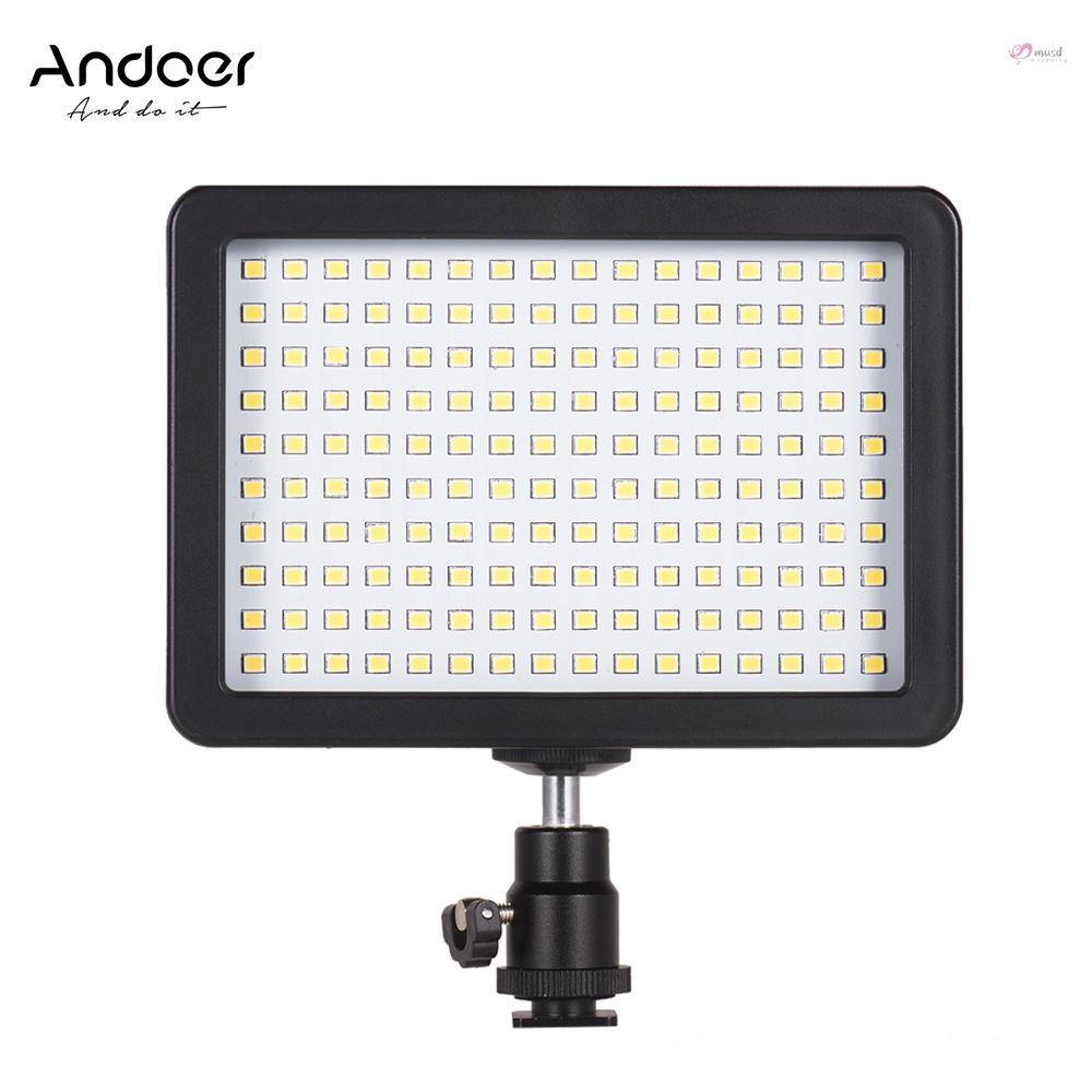 Đèn led 160 bóng ANDOER 5600K siêu sáng có công tắc điều chỉnh độ sáng 3 bộ lọc màu sắc cho máy ảnh DSLR